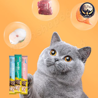ขนมเเมวเลีย 50/100 ซอง อาหารแมวเลีย ขนมทาสแมว แสนอร่อย รสชาติอร่อยถูกใจน้องแมว