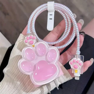 เคสป้องกันสายชาร์จ For PD 18W 20W ฝาครอบป้องกันสายชาร์จข้อมูล ที่ม้วนเก็บสาย ที่จัดระเบียบสายชาร์จ