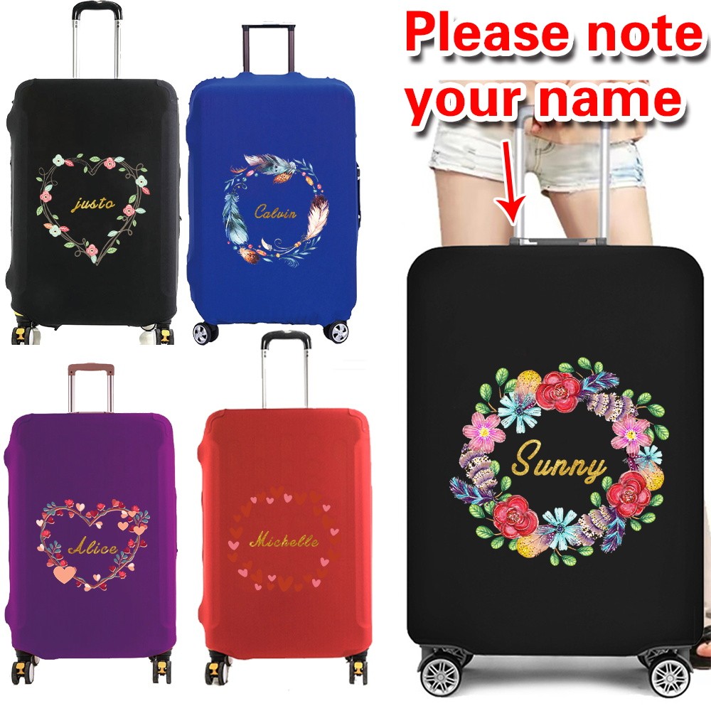 Customization name luggage cover ปกคลุมกระเป๋าเดินทางสำหรับกระเป๋าเดินทางขนาด 18-32 นิ้ว ด้วยลวดลายพิมพ์ที่ทันสมัย