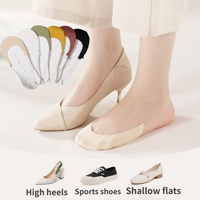 ผู้หญิงผ้าไหมน้ําแข็งสลิงถุงเท้าถุงเท้าเรือฤดูร้อนปากตื้นลื่นถุงเท้าที่มองไม่เห็น