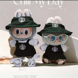 17 ซม. Labubu เสื้อผ้า v1v2v3 Macaron นั่ง Party Workwear ชุด