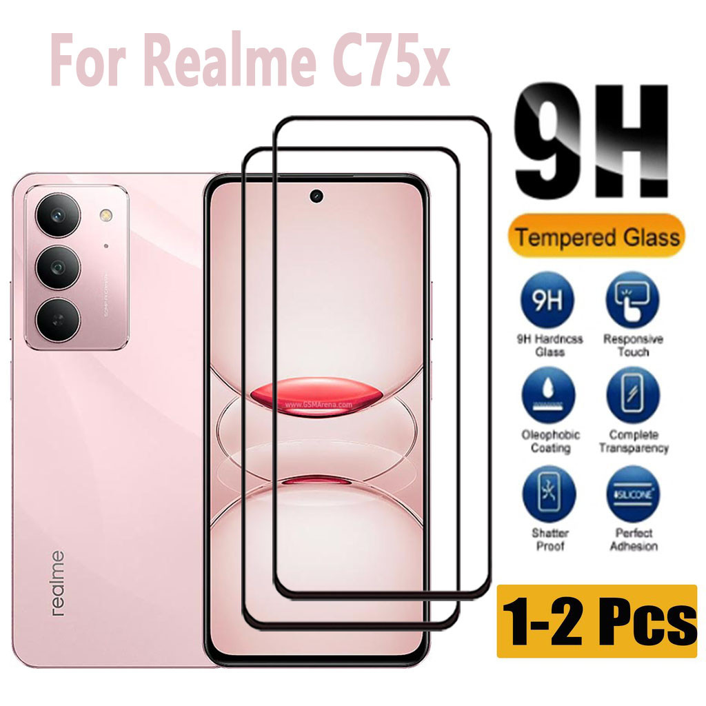 1-2 PCS Realme C75x กระจกนิรภัยสําหรับ Realme C75x C75 C67 C65 C63 C61 C65s C51s P3x P3 Pro GT Maste