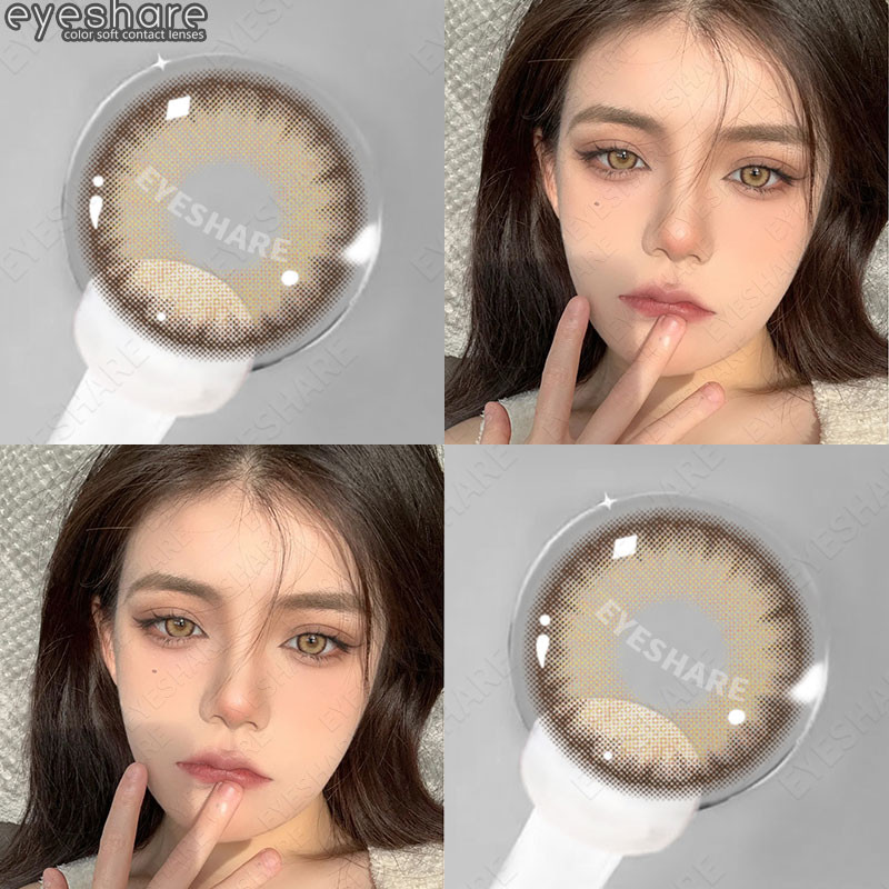 คอนแทคเลนส์สีน้ำตาลตาหวาน 1 คู่  BALI อนแทคเลนส์สีเทา เลนส์นุ่มของเกาหลี สำหรับการแต่งตา สามารถใช้งา