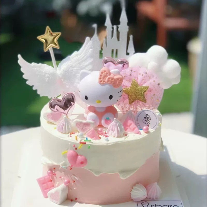 Series อุปกรณ์ตกแต่งเค้ก Hello Kitty สาวเจ้าหญิงวันเกิดเบเกอรี่ Plugin