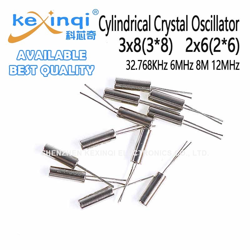(10 ชิ้น) 3x8 2x6 32.768KHz ทรงกระบอกคริสตัล Oscilator 6MHz 8M 12MHz 3*8 2*6 มม.
