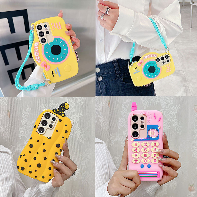 3D กันกระแทก สําหรับ Samsung Galaxy S26 Ultra plus S26+ S26FE S25FE A17 A27 A37 A57 A07 A06 5G เคสมือถือ Soft TPU Case เคสป้องกัน Cute Cartoon Camera Pear Push-Phone Dinosaur Cover เคสกันกระแทก เคสซิลิโคน เคสป้องกันสามมิติป้องกัน
