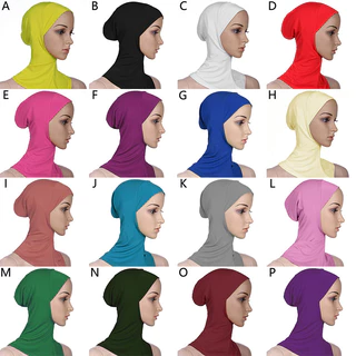ผู้หญิงมุสลิม Underscarf Modal Hijab ยืดคลุมทั้งหมดผ้าคลุมไหล่อุปกรณ์เสริม