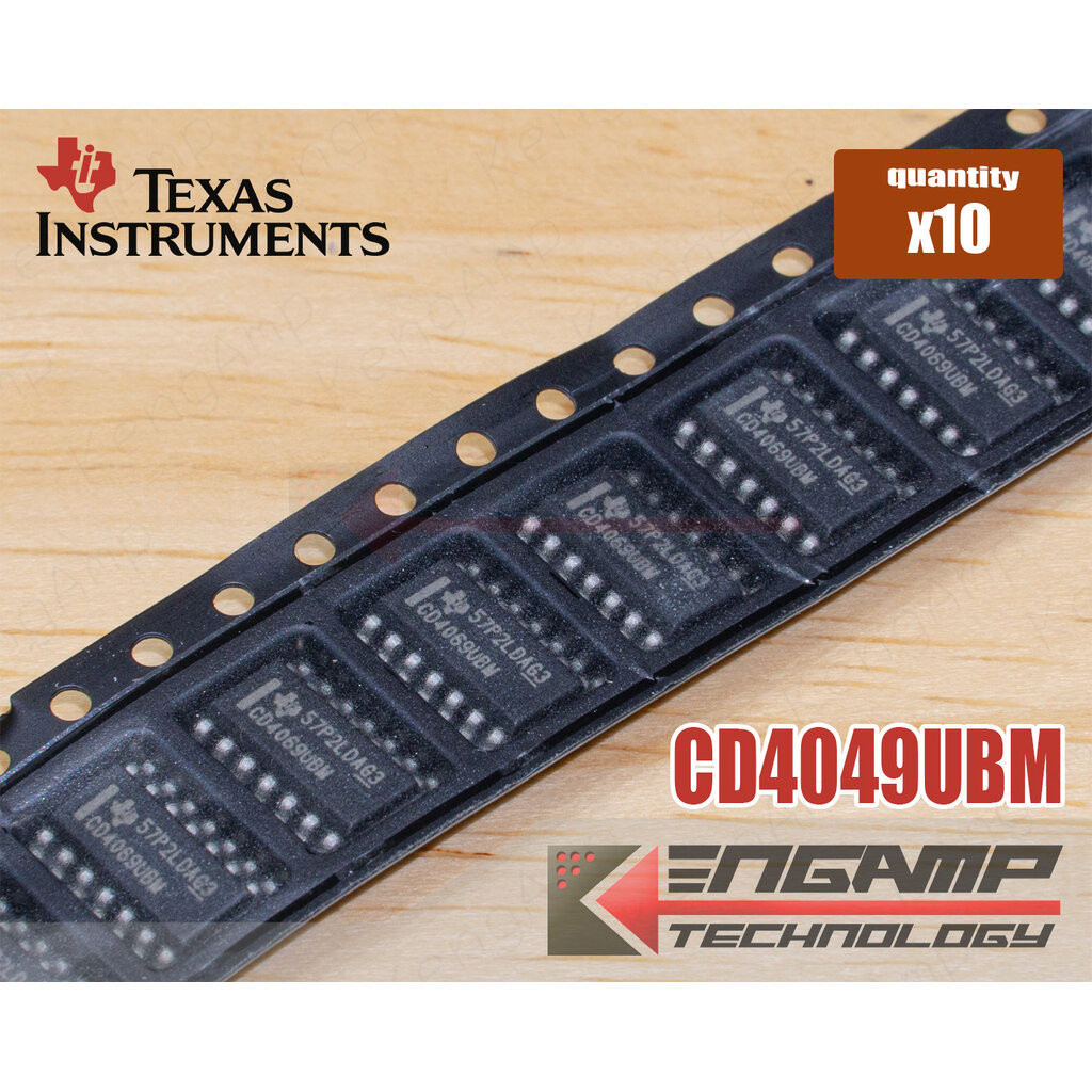 (10ตัว) [IC] CD4069UBM CD4069 TEXUS SOIC-14 CMOS HEX Inverter