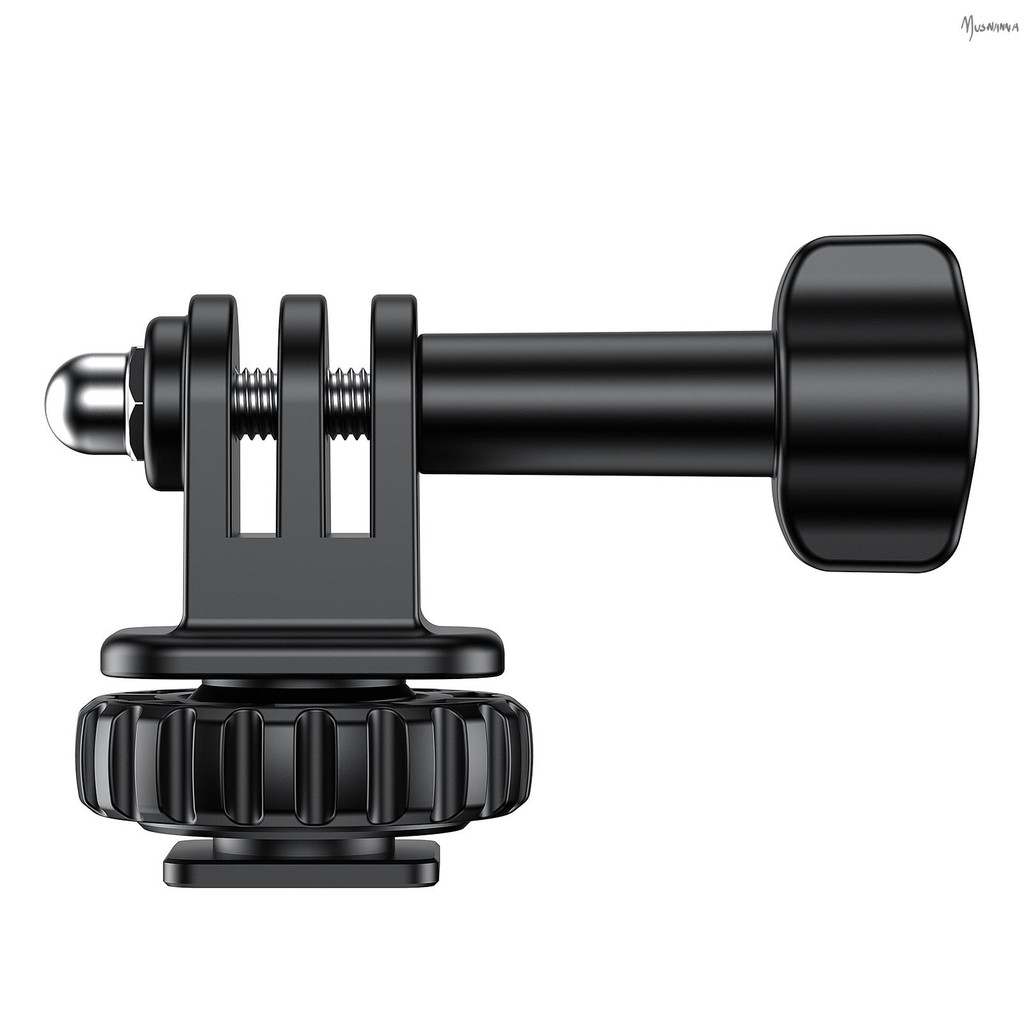 Vrig AC24 กล้องกีฬาอะแดปเตอร์เมาท์รองเท้าเย็น 180° ปรับได้ด้วย 1/4 นิ้วสกรูรูขาตั้งกล้อง Moun Cold Shoe Mount Muswn-1