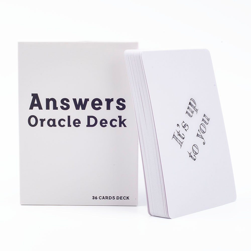 คําตอบ Oracle Deck 36 การ์ดข้อความคําสําคัญและความหมาย Family Gathering Divination Deck Tarot Board เล่นเกมการ์ด