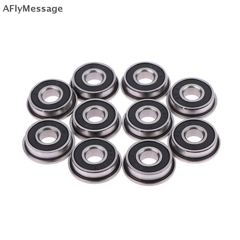 AFl 10 ชิ้น F695-2RS แบริ่งสแตนเลส Flanged Miniature แบริ่งร่องลึก F695 แบริ่ง TH