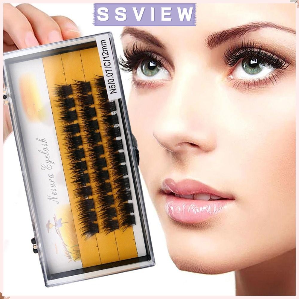 Stillsaview 3 เส้น Lashes Clusters, Wispy 8 ~ 16 มม.40D Cluster Eyelash Extensions, Handmade C Curl พร้อมบางนุ่มสบายขนตา DIY