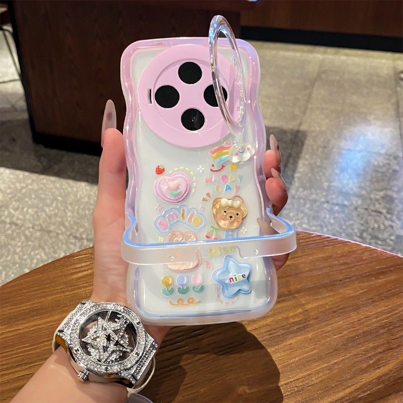 สําหรับ Vivo V70 X200 FE X200 Pro เคส Vivo X200 เคส Bench ขาตั้งคู่ Cloud กบดอกไม้แพ็ค Anti-Drop น่า