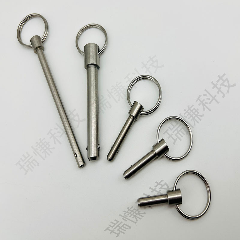 ล็อคแบบหนักพร้อมห่วงดึง หมุดล็อคหัวบอล BJ774/6/8/10 แบบสปริงบอล ล็อคความปลอดภัย หมุดยึด 3M0Y