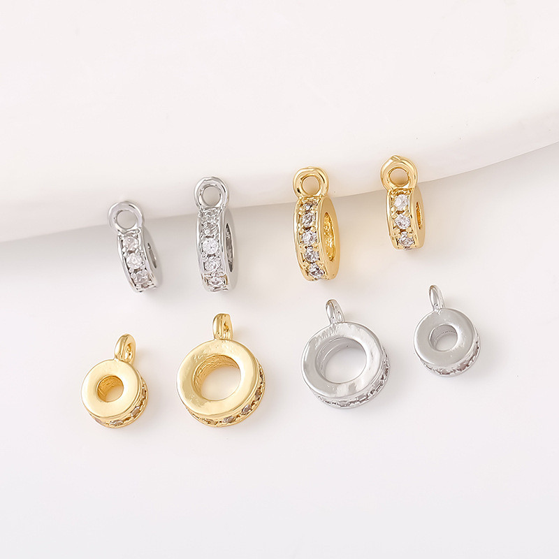 Spacer ลูกปัด 18K แขวนเดี่ยว diy สร้อยข้อมือสร้อยคออุปกรณ์เสริม - รูปที่ 4