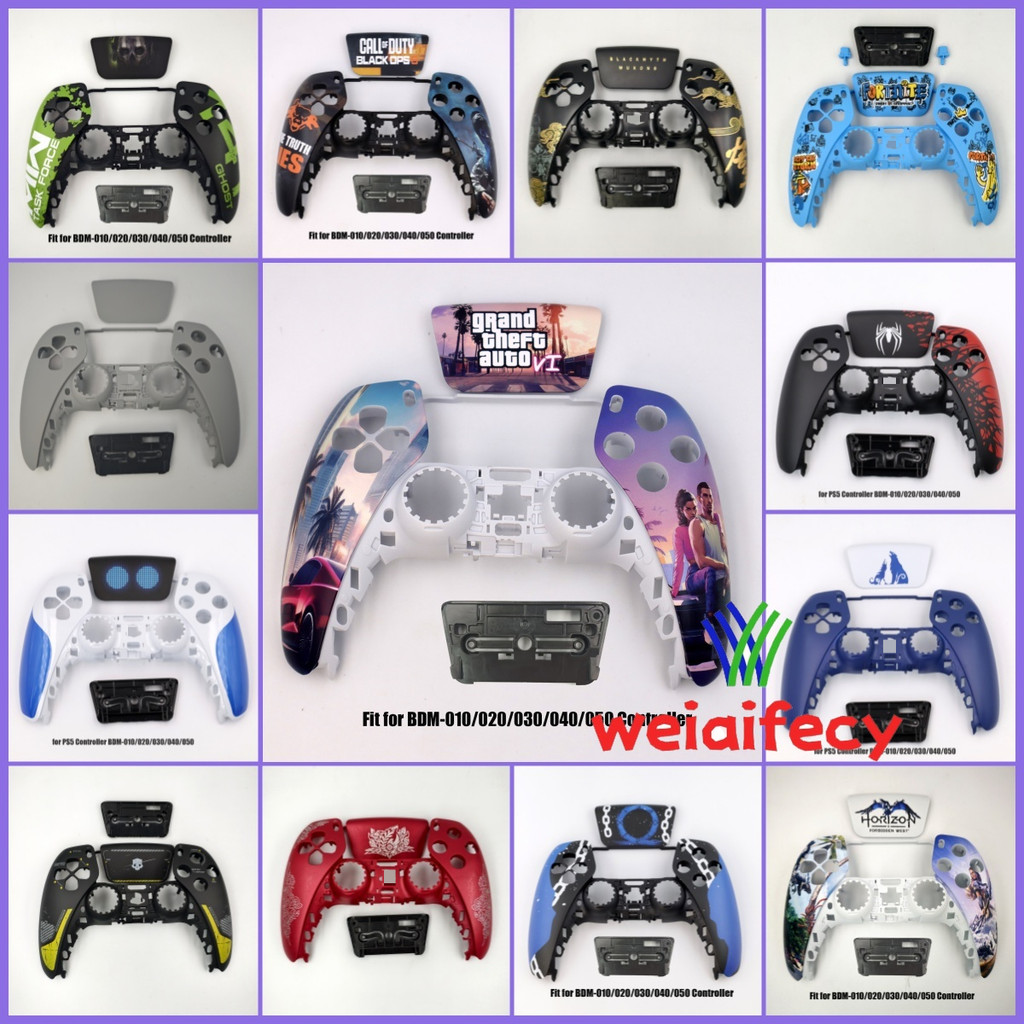 Weiaifeecy ฝาครอบ Faceplate สําหรับ PS5 BDM-010 020 030 040 050 Controller ฝาครอบเปลือกหอย