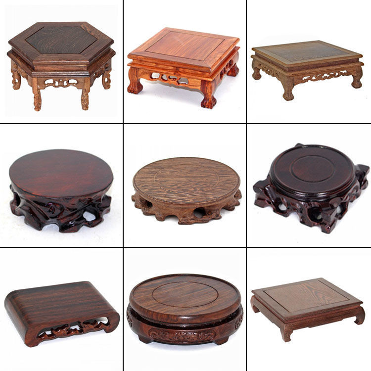 [1113 คนที่รวบรวม] ขาตั้งกาน้ำชาฐานไม้เนื้อแข็ง ฐานกาน้ำชา แผ่นกันความร้อนสำหรับพิธีชงชา แผ่นรองกาน้