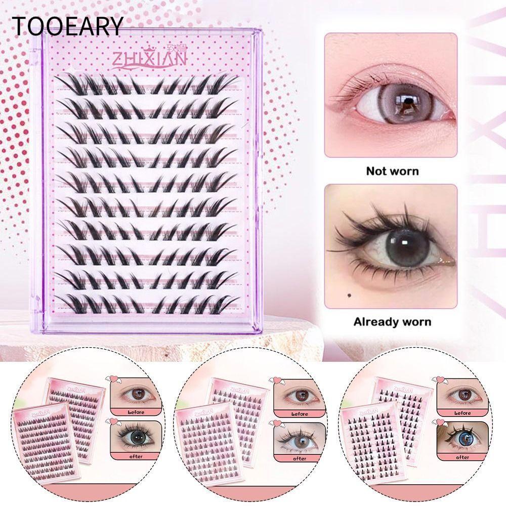 TAINAKARITSU Segmented ขนตาปลอม,พร้อมแถบกาวกาวฟรี Manga Lashes, แฟชั่นหลายสไตล์ Nude แต่งหน้า Handmade ขนตาปลอมอุปกรณ์แต่งหน้า