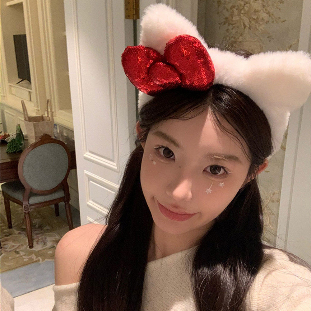 หูแมวตุ๊กตาโบว์คาดศีรษะอุปกรณ์ผมผู้หญิงความดันผมล้างหน้า หมวก - รูปที่ 4