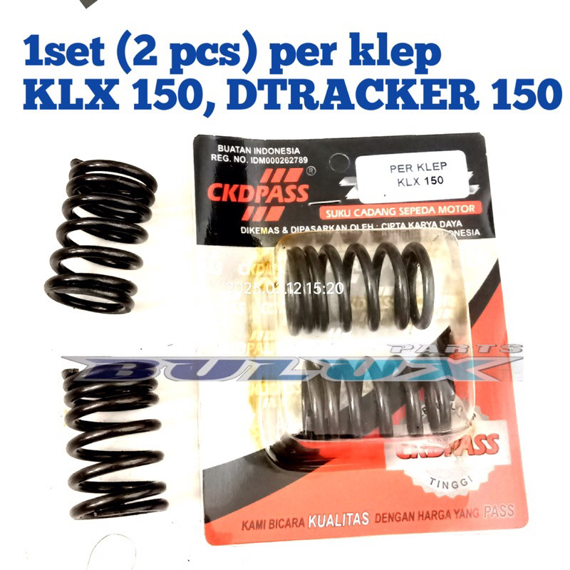 1 ชุด 2 ชิ้น SPRING VALVE KAWASAKI KLX 150 D TRACKER DTRACKER CKDPASS คุณภาพดั้งเดิม SWEDEN