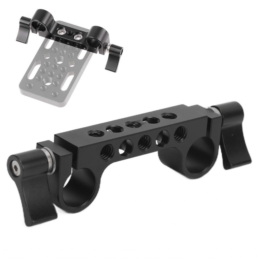 ความต้านทานการกัดกร่อนของ Railblock Rod Clamp 15 มม. สำหรับไหล่แท่นขุดเจาะกล้อง DSLR
