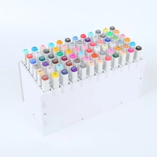 GROVEZY ที่ใส่ปากกามาร์กเกอร์,หลายช่องความจุขนาดใหญ่ Art Marker Rack, PVC 72/120/180/240 กริด Mark ปากกากล่องเก็บเดสก์ท็อป