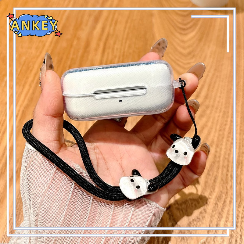 for Sony WF-C510 Case Protective Transparent Clear TPU Covers WFC510 C510 Lanyard Bluetooth Earphone