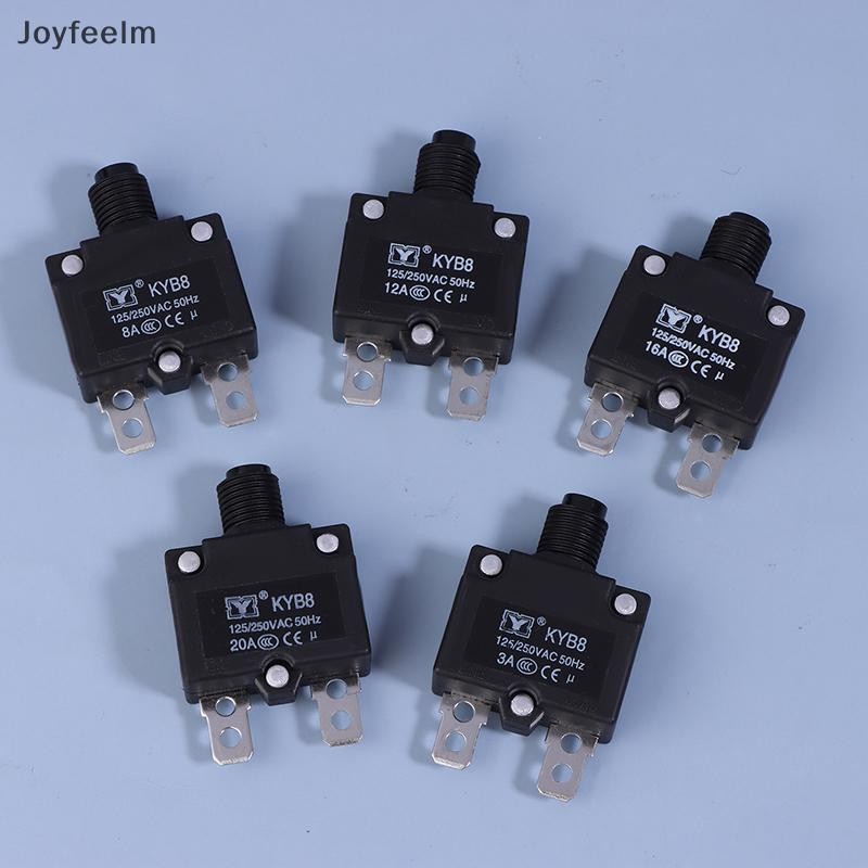 YFE 1 PC Overload Protector KYB8 125/250VAC 3A 8A 12A 16A 20A Circuit Breaker Overload Protector N