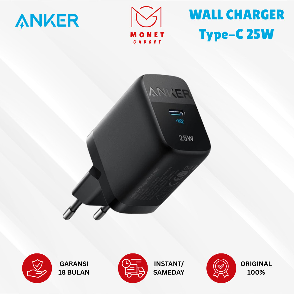 [MONET] ANKER Wall Charger 312 Samsung Charger 25W - A2642