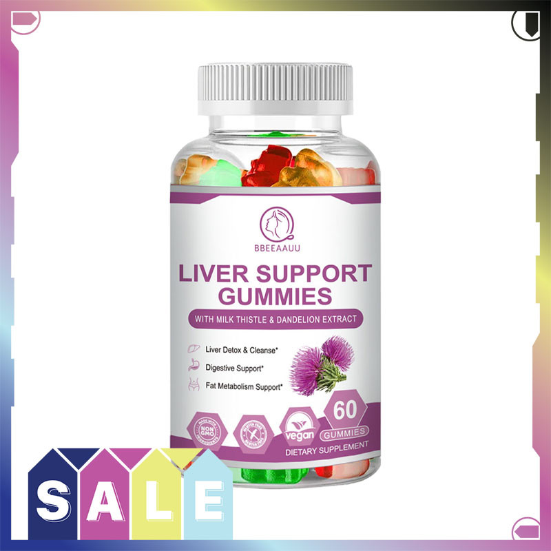 BBEEAAUU Liver Support Gummies สูตรดีท็อกซ์และซ่อมแซมส่งเสริมสุขภาพตับด้วยซิลิมาริน