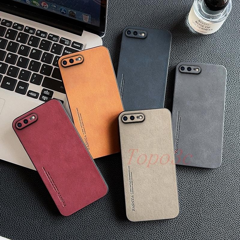เคส iPhone 8 Plus/7 Plus เคสโทรศัพท์หนังธุรกิจสีทึบ YBP