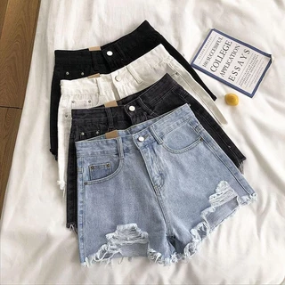 BIMI ส่งไวจากไทยS~2XL กางเกงยีนขาสั้น เอวสูง สไตล์เกาหลี Clothing Jean Lady เสื้อผ้า ยีนส์ ผู้หญิง