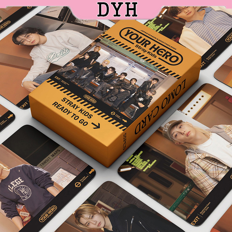 55 ชิ้น/กล่อง Stray kids Photocards YOUR HERO อัลบั้ม KPOP LOMO การ์ดคอลเลกชัน