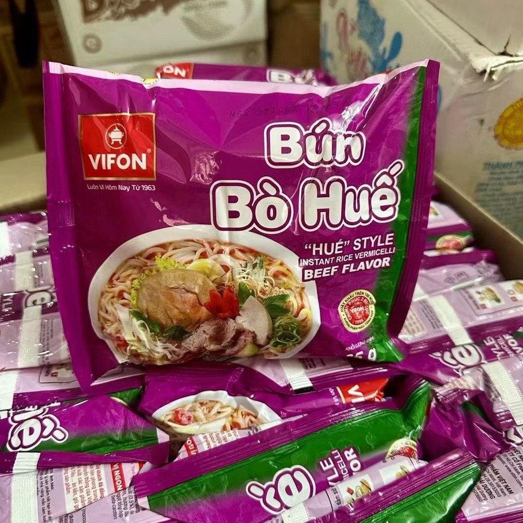 เวียดนาม vifon ยี่ห้อ Bun Bo Hue รสเนื้อโพธิ์วุ้นเส้น No-Boil Brewing 65g นําเข้าถุงพิเศษ