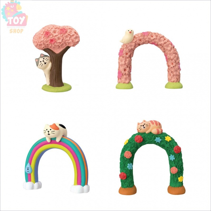 สไตล ์ ร ้ านขายของชํา zakka Rainbow Cat DIY งานฝีมือเรซินเครื ่ องประดับขนาดเล ็ ก