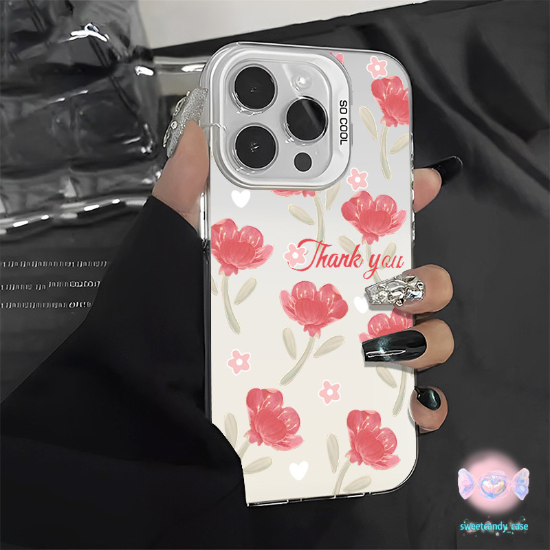 เคสแข็งคุณภาพ ดอกไม้แฟชั่นสง่างาม for IPhone 13 12 7Plus 14 15 11 Pro Max 8Plus XR XS Max SE เคสไอโฟน11 เคสไอโฟน13