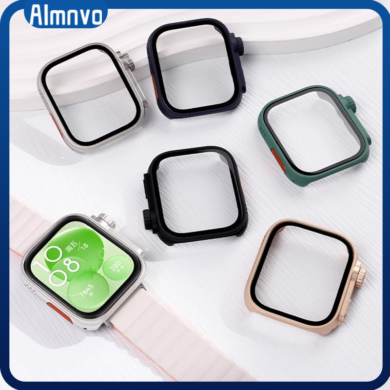 ยาก PC Case สำหรับ Huawei Watch Fit 3 ฟิล์มกระจกนิรภัยฝาครอบกันชนฟิล์มป้องกันหน้าจอ Smartwatch Huawei Fit 3