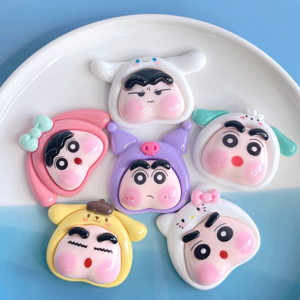 อุปกรณ์เรซิน การ์ดใหญ่การ์ตูนสัตว์ Cross-Dressing Shin-Chan diy เคสโทรศัพท์ Claw คลิปอุปกรณ์เสริมผมเครื่องเขียนรองเท้าหัวเข็มขัดวัสดุ