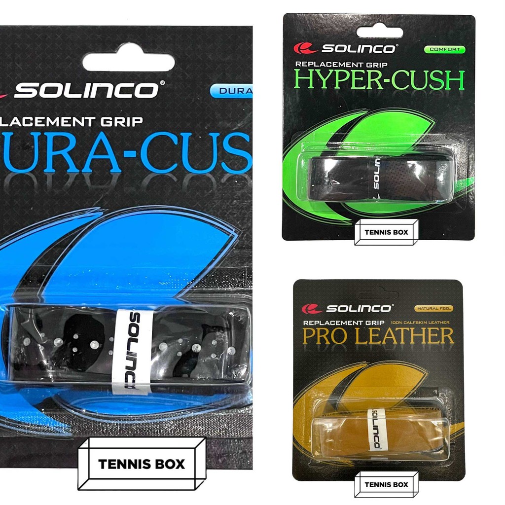 Solinco Dura-Cush , Hyper-Cush , pro leather Replacement grip กริบใน เทนนิส ของแท้ พร้อมส่ง