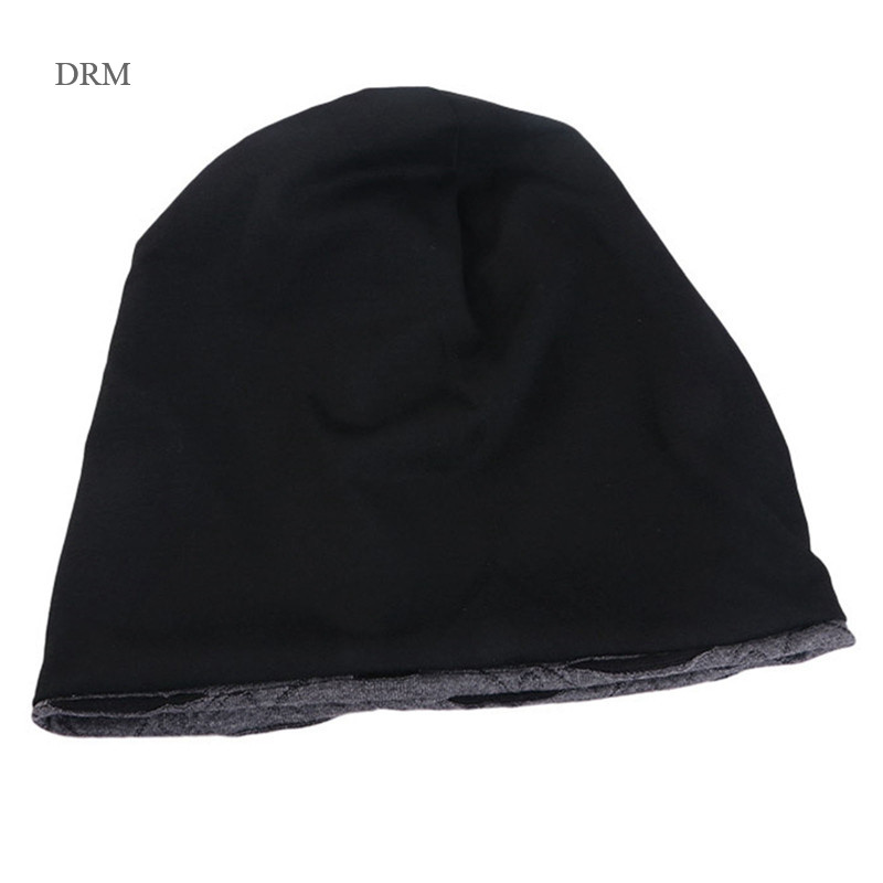 Drm Unisex Retro Warm Tie Dye Hip Hop Hole Skullies Beanies หมวก Harajuku Streetwear Headscarf หมวกสกี Bonnet