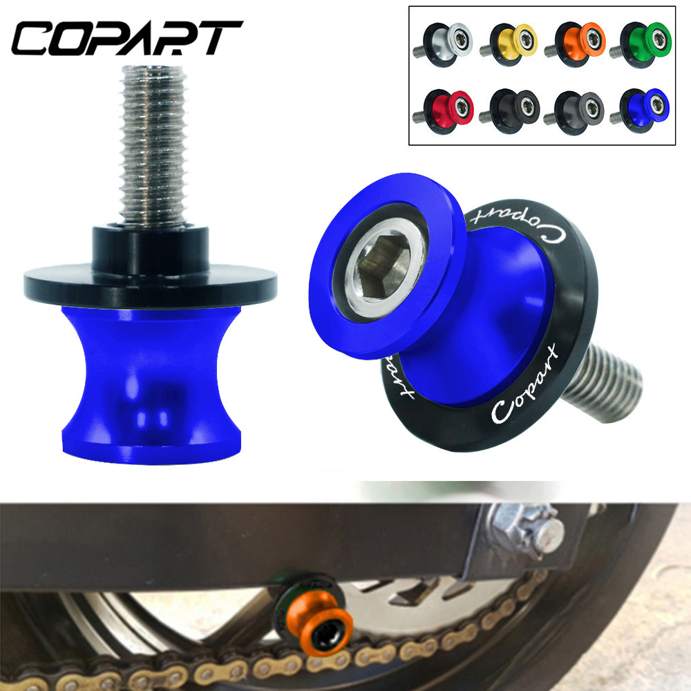 Yสำหรับ Yamaha YZF R1 R6 YZFR3 R6S MT-09 FZ6 FZ8 FZ1 XJR 1300 XJ6 2PCS 6MM Swing ArmSliders spools C