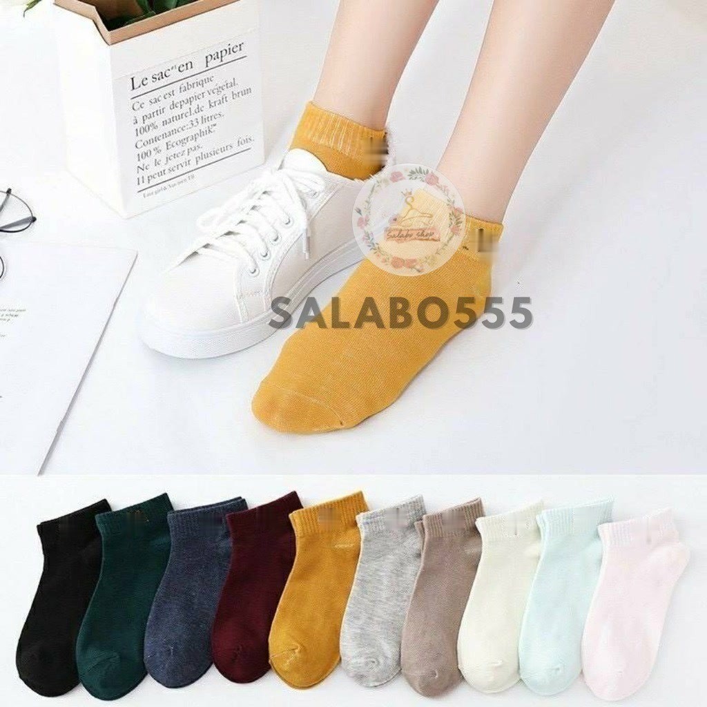 SALABO (พร้อมส่ง)  ถุงเท้าลายหมี  ซื้อ 10 คู่(แถมถุงหมี) ข้อสั้น #TT002