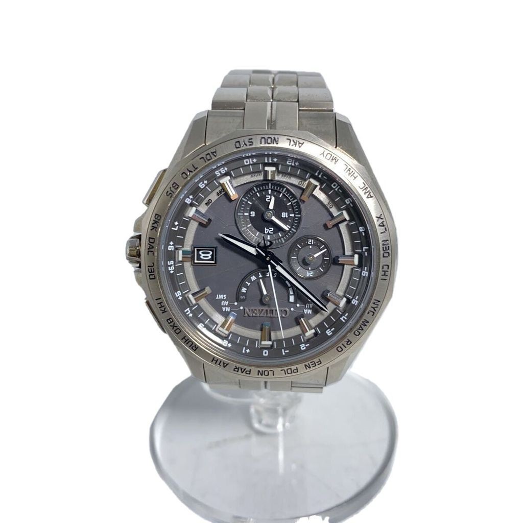 Citizen นาฬิกาผู้ชาย Atessa Eco-Drive Analog Titanium Slv H820-T024181 ส่งตรงจากญี่ปุ่น มือสอง
