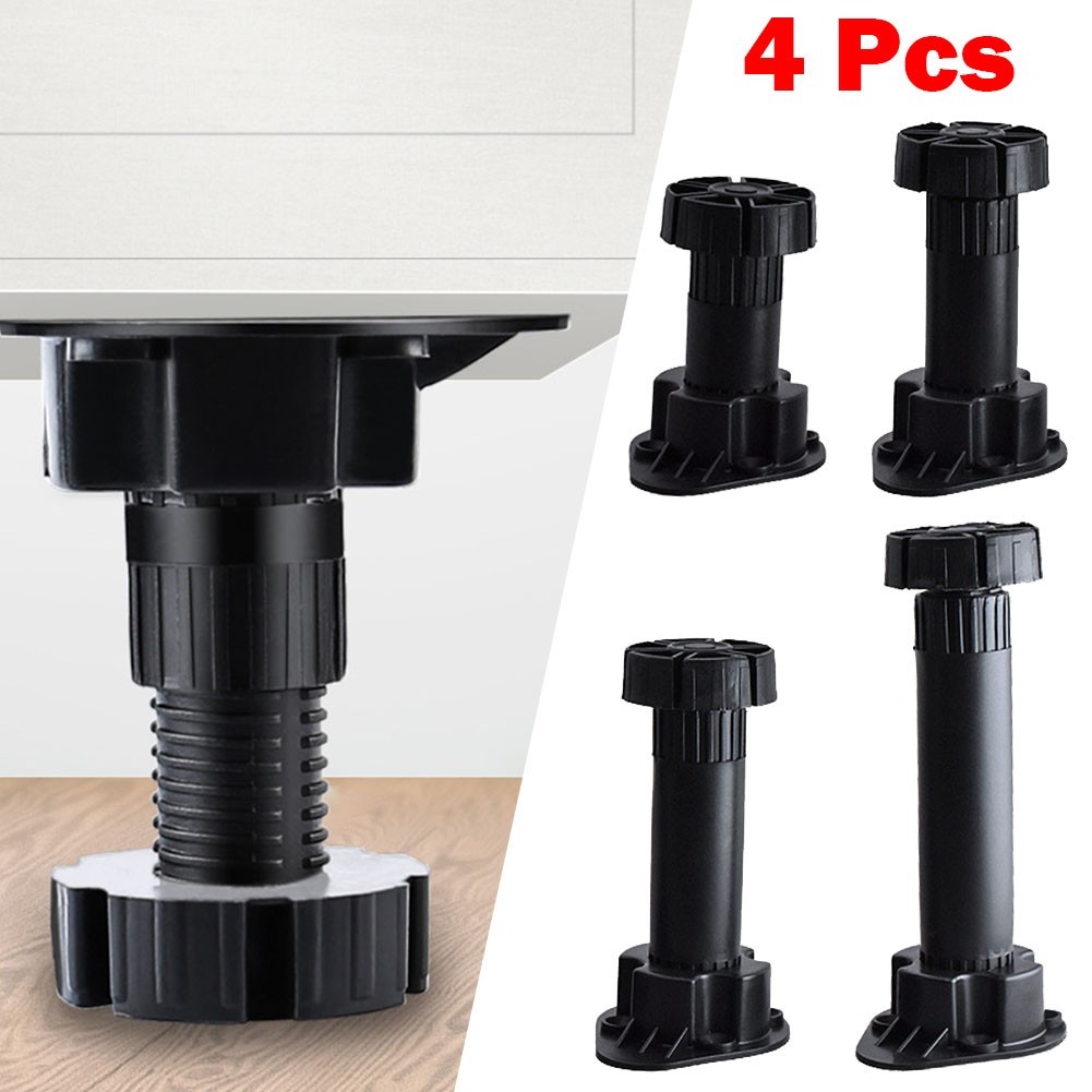 [HYGETH]Adjustable Base Furniture Legs for Kitchen and Bathroom Cabinets Pack of 4[Ready stock]