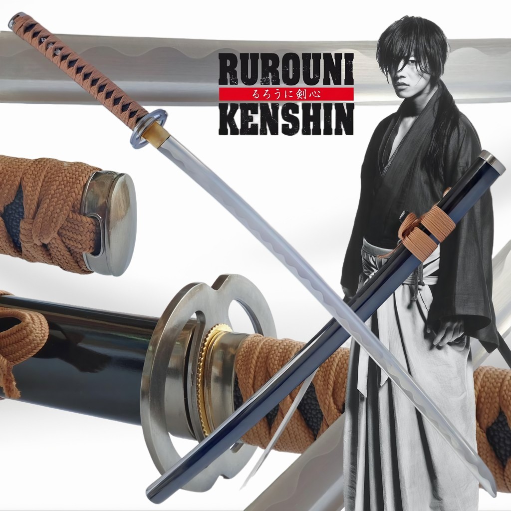 [พร้อมส่ง]  ดาบสลับคม มีล่องเลือด ใบหนา เคนชิน Rurouni Kenshin ซามูไรพเนจร ดาบซามูไร คาตานะ Katana S