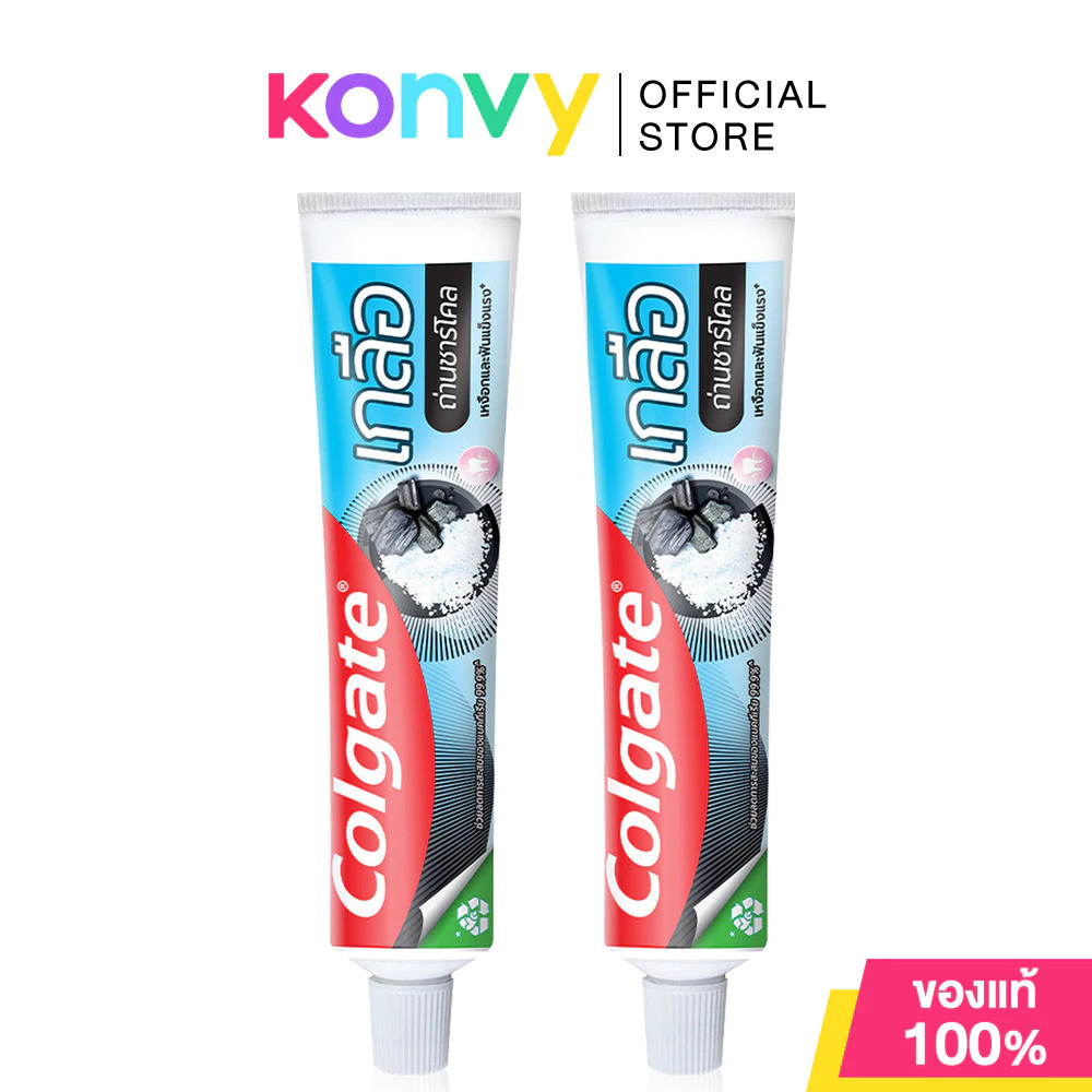 Colgate Salt Charcoal Toothpaste [150g x 2pcs] คอลเกต ยาสีฟันสูตรเกลือผสมถ่านชาร์โคล.