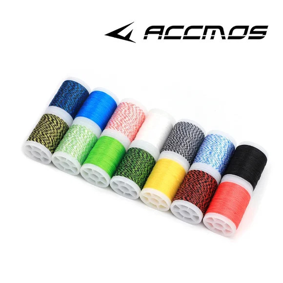 7 สี Bow String ด้ายเสิร์ฟ Bowstring เชือกทําด้าย 110m เส้นผ่านศูนย์กลาง 0.4 มม.