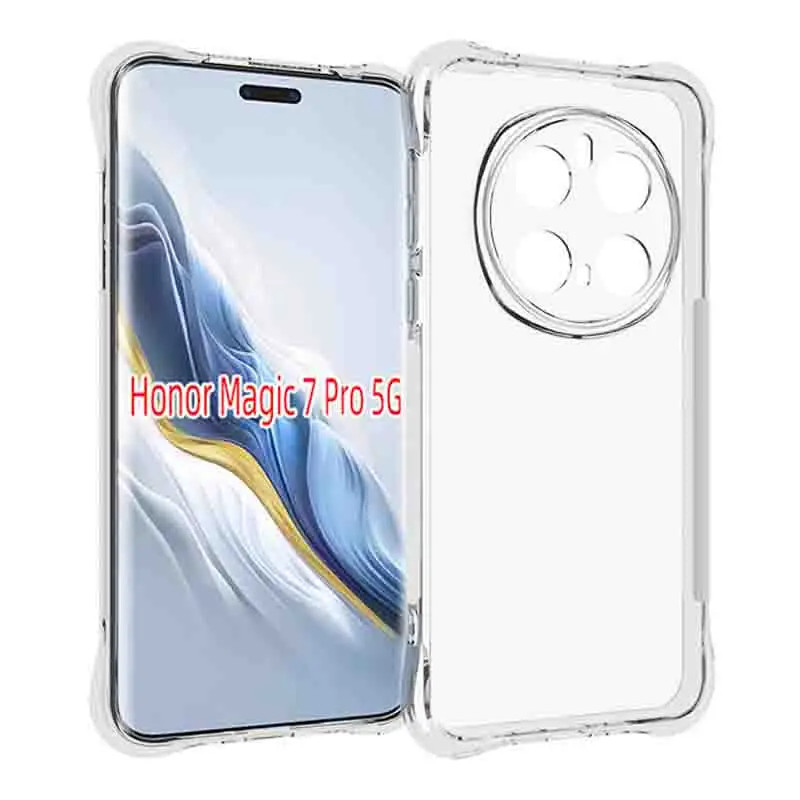 Honor Magic 7 Pro 6 5 4 3 Pro กรณี Air Cushion กันกระแทกถุงลมนิรภัยซิลิคอน TPU ปกหลังเคสโทรศัพท์สําหรับ Honor Magic 7 Pro Magic7Pro