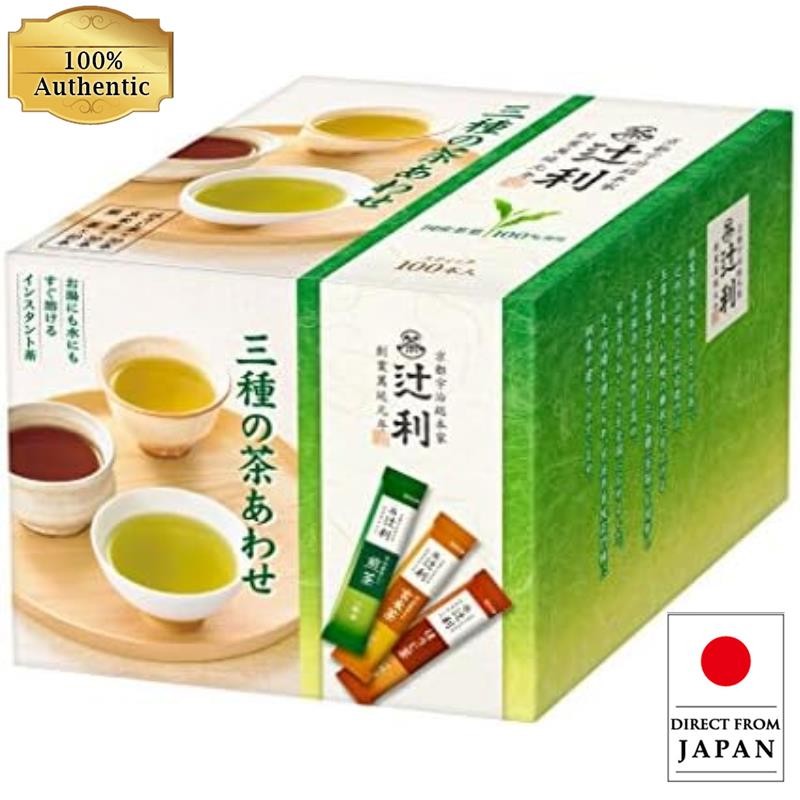 Tsujiri ซึจิริ ชาสำเร็จรูป 3 ชนิดรวมกัน 100P【Direct from Japan】