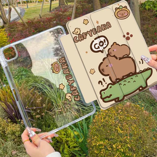 เคสไอแพด gen11 10 pro10.5 pro12.9 13 pro11 mini6 7 gen56789 Air13 air1234567เคสสำหรับไอแพด ขอบใส มีที่ใส่ปากกาจัดส่งโดย